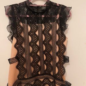 Fun Black lace top size M